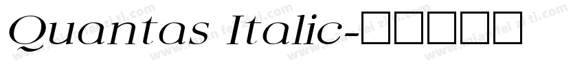 Quantas Italic字体转换